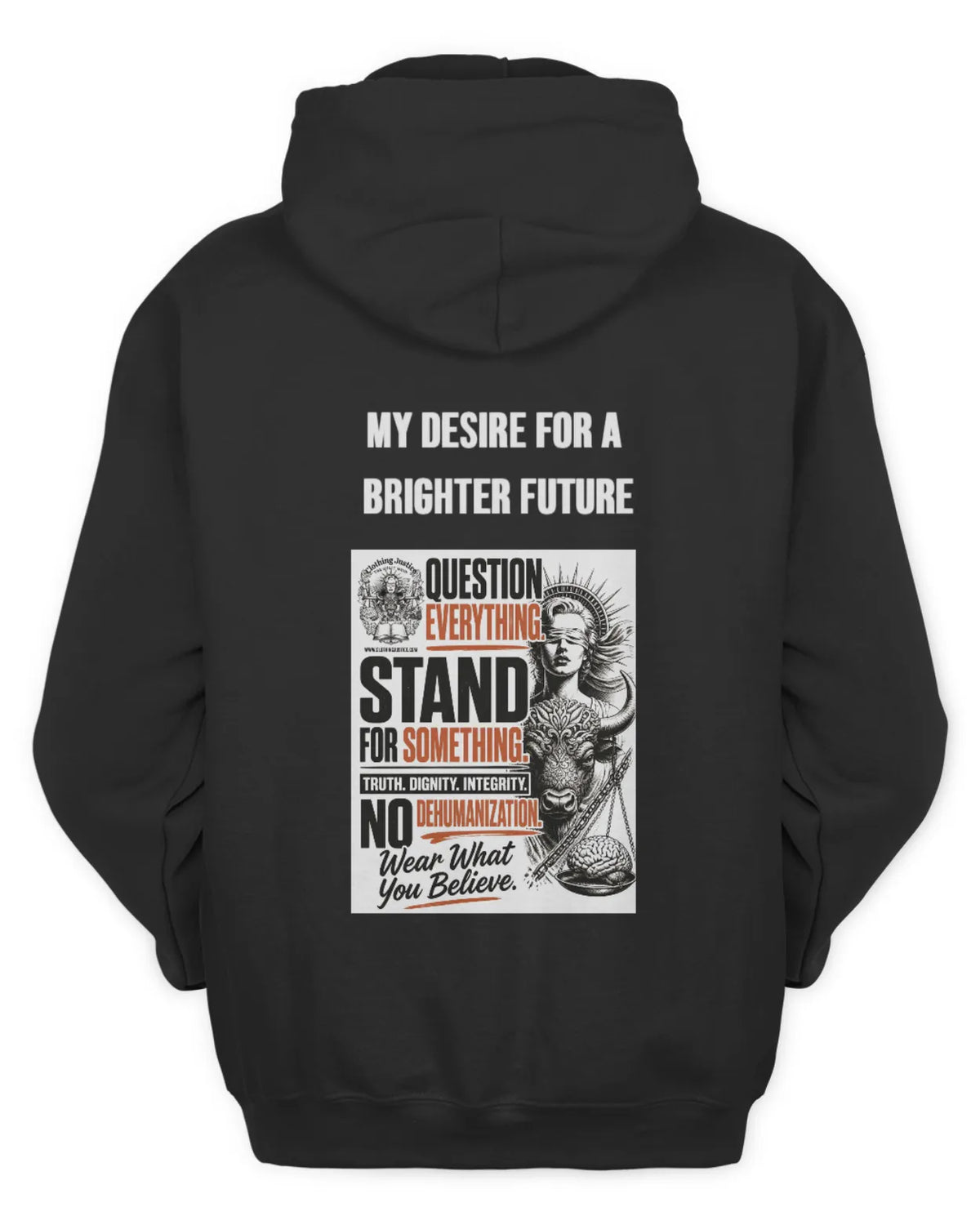 MOTTO APPAREL-Clothing Justice Men’s *Personalize My “RALLY OF 1” Zip Up Hoodie