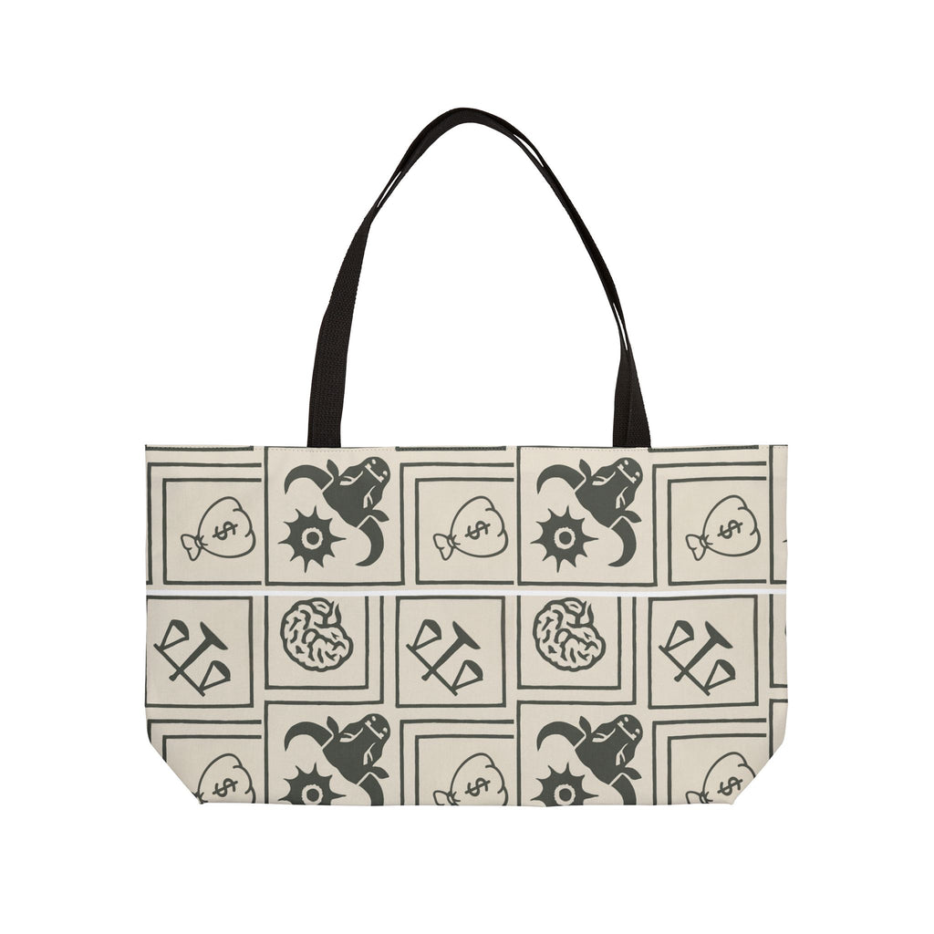 Level Up Active Weekender Tote Bag — Astrological Symbol Pattern Travel Bag