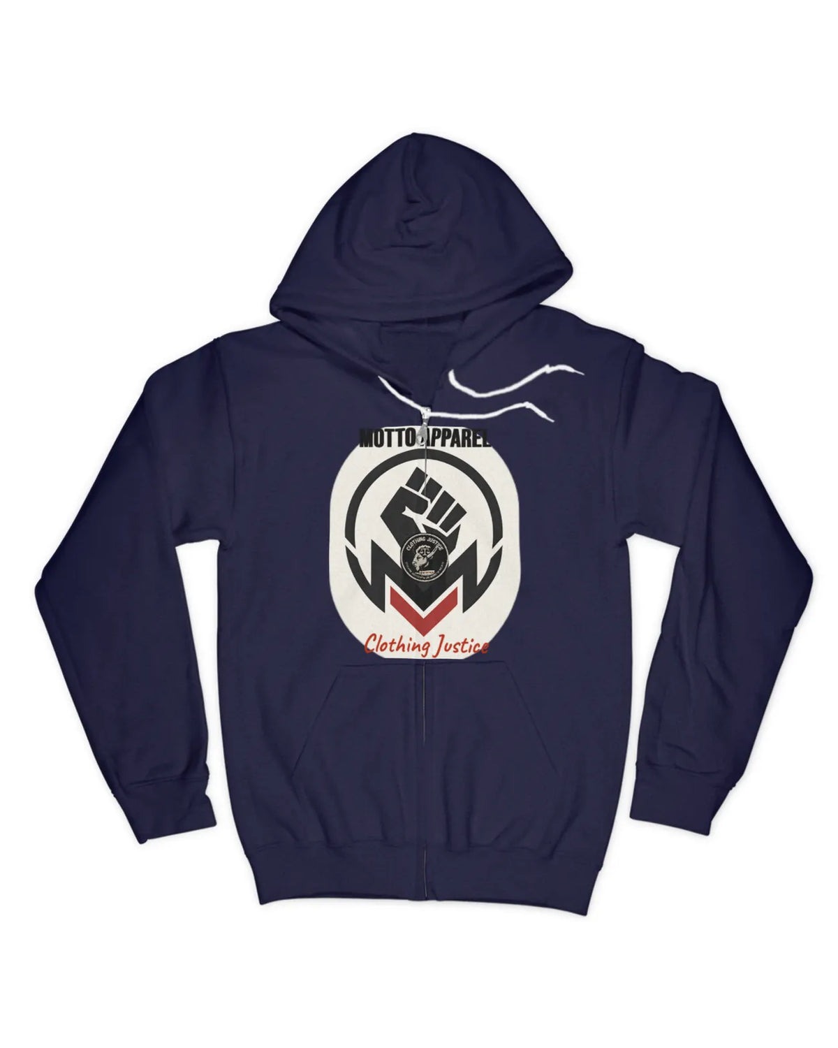 MOTTO APPAREL-Clothing Justice Men’s *Personalize My “RALLY OF 1” Zip Up Hoodie