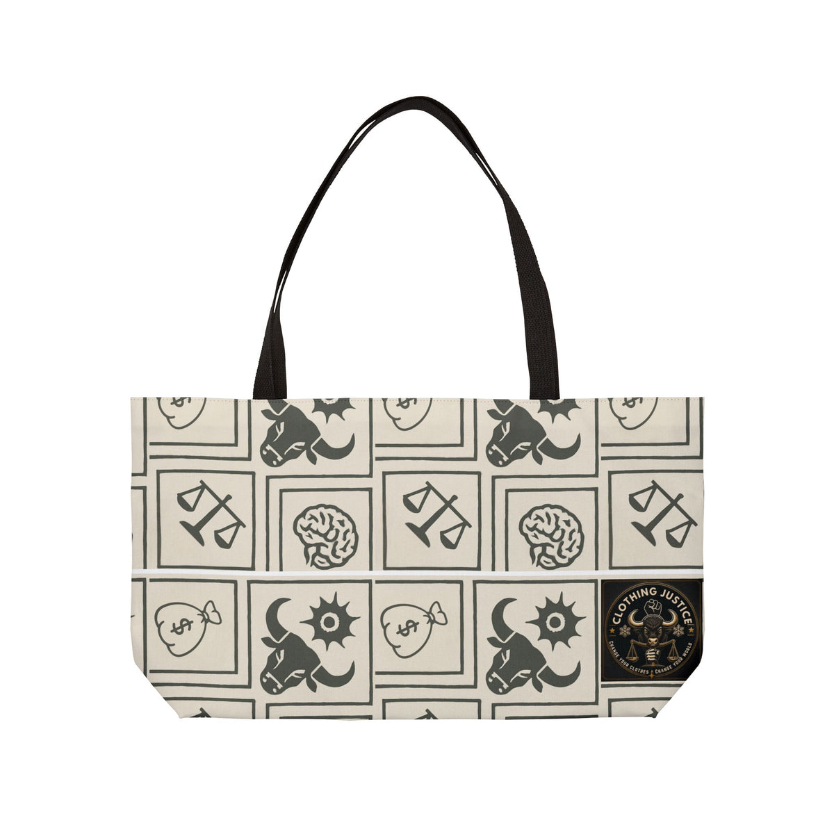 Level Up Active Weekender Tote Bag — Astrological Symbol Pattern Travel Bag