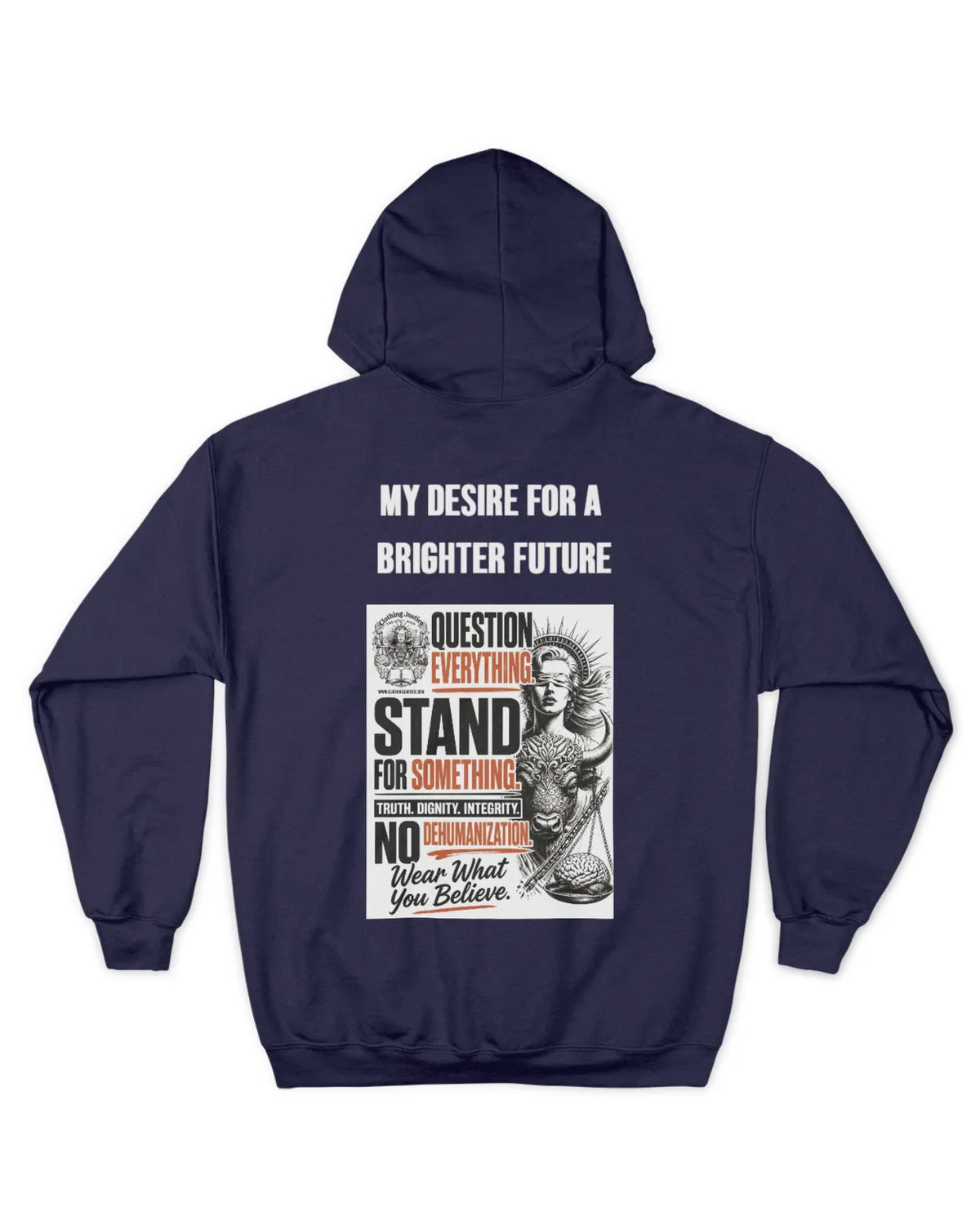 MOTTO APPAREL-Clothing Justice Men’s *Personalize My “RALLY OF 1” Zip Up Hoodie